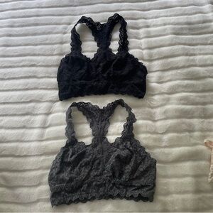 Felina Lace Racerback Bralette Bundle Sz M